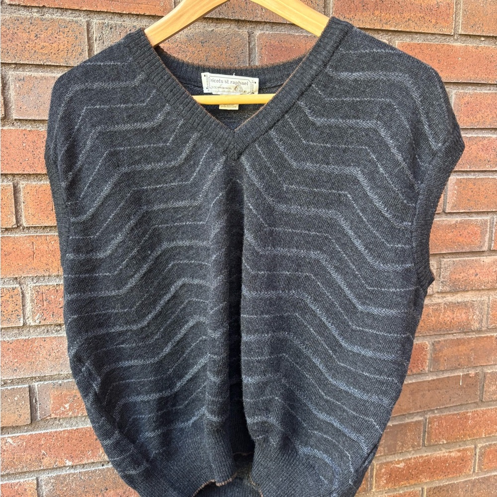 Gray V-Neck Sweater